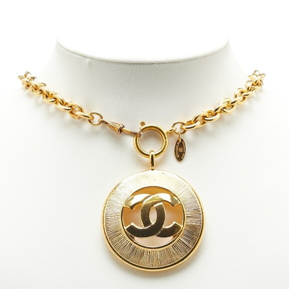 CHANEL Gold Logo Necklace - Picture 9 of 9